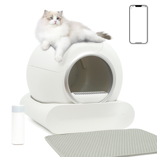AS-301CL 65L Self-Cleaning Smart Cat Litter Box with Trash Bag & Litter Mat – App Control