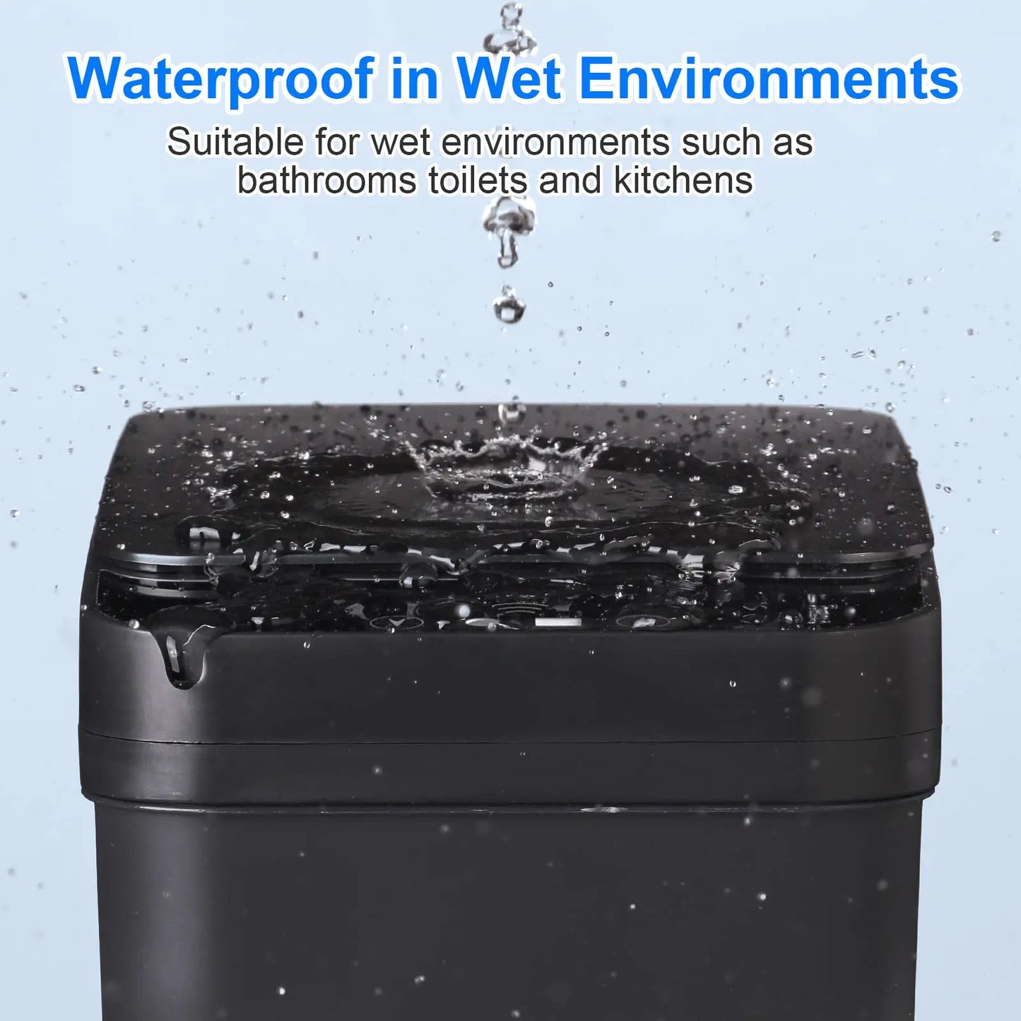 as-122tb 12l touchless smart trash can, motion sensor, automatic lid, slim design for bathroom, kitchen & bedroom
