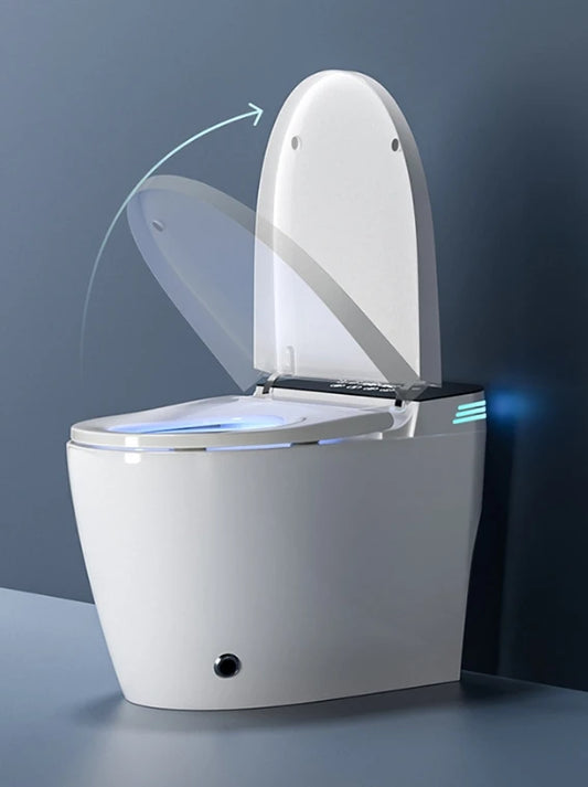 AS-101BD Auto Flush Smart Bidet Toilet – Floor/Wall Mount – Black Ceramic with Remote Control