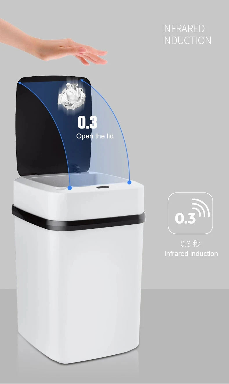 as-130ts 13l smart touch trash can – induction type for kitchen & bathroom