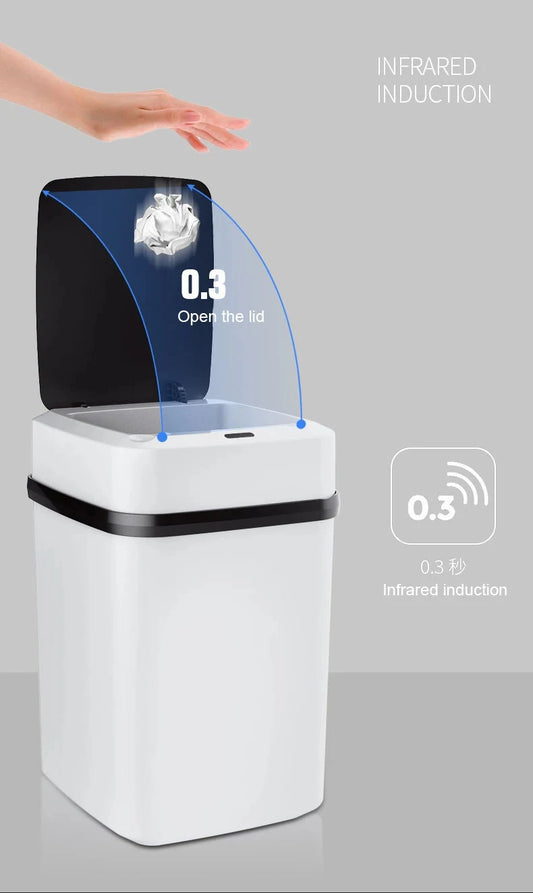 AS-130TS 13L Smart Touch Trash Can – Induction Type for Kitchen & Bathroom