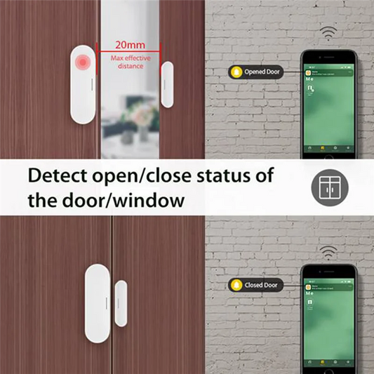 AS-201DW SQPP Smart Door & Window Magnetic Sensor – Wireless Detector