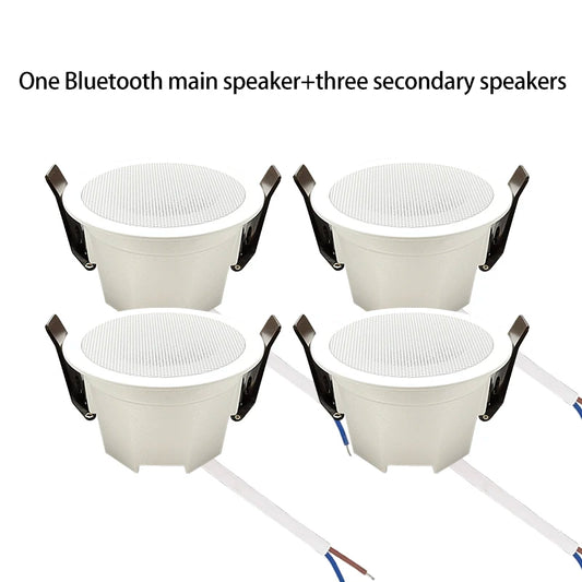 AS-BS05  2" Mini Bluetooth Ceiling Speaker – Full-Range Stereo Background Music Speaker