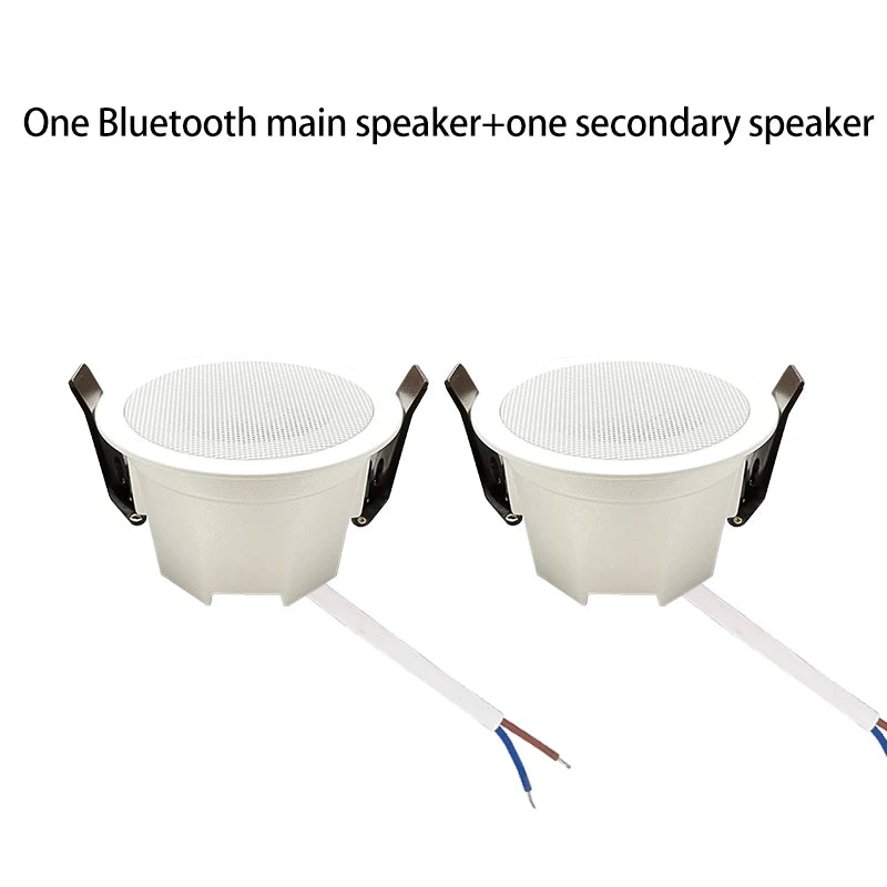 as-bs05  2" mini bluetooth ceiling speaker – full-range stereo background music speaker