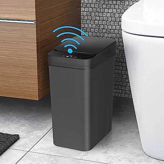 AS-122TB 12L Touchless Smart Trash Can, Motion Sensor, Automatic Lid, Slim Design for Bathroom, Kitchen & Bedroom