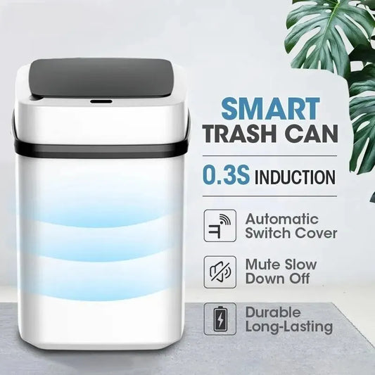 AS-130TS 13L Smart Touch Trash Can – Induction Type for Kitchen & Bathroom