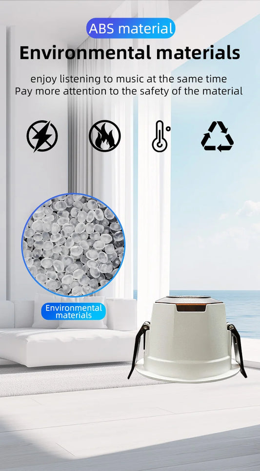 AS-BS05  2" Mini Bluetooth Ceiling Speaker – Full-Range Stereo Background Music Speaker