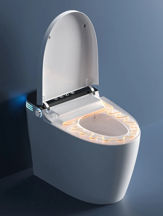 AS-101BD Auto Flush Smart Bidet Toilet – Floor/Wall Mount – Black Ceramic with Remote Control