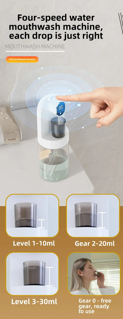 Smart AS-600MD 600ml Mouthwash Dispenser – Wall Mounted with Magnetic Induction & Auto-Cleaning