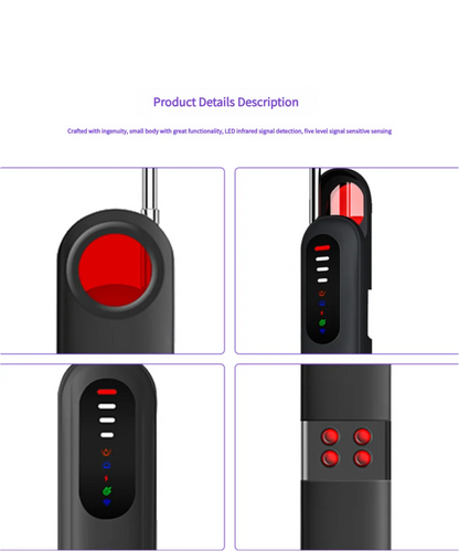 AS-215CD Anti-Spy Camera & Bug Detector. Infrared Induction, Wireless RF Signal Detection, Anti-Monitoring & Anti-Eavesdropping