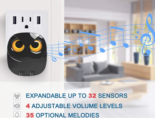 AS-808DA Long Range Wireless Driveway Alarm – Weather Resistant Motion Sensor; Detector – 1 Receiver + 1 Solar-Powered Sensor