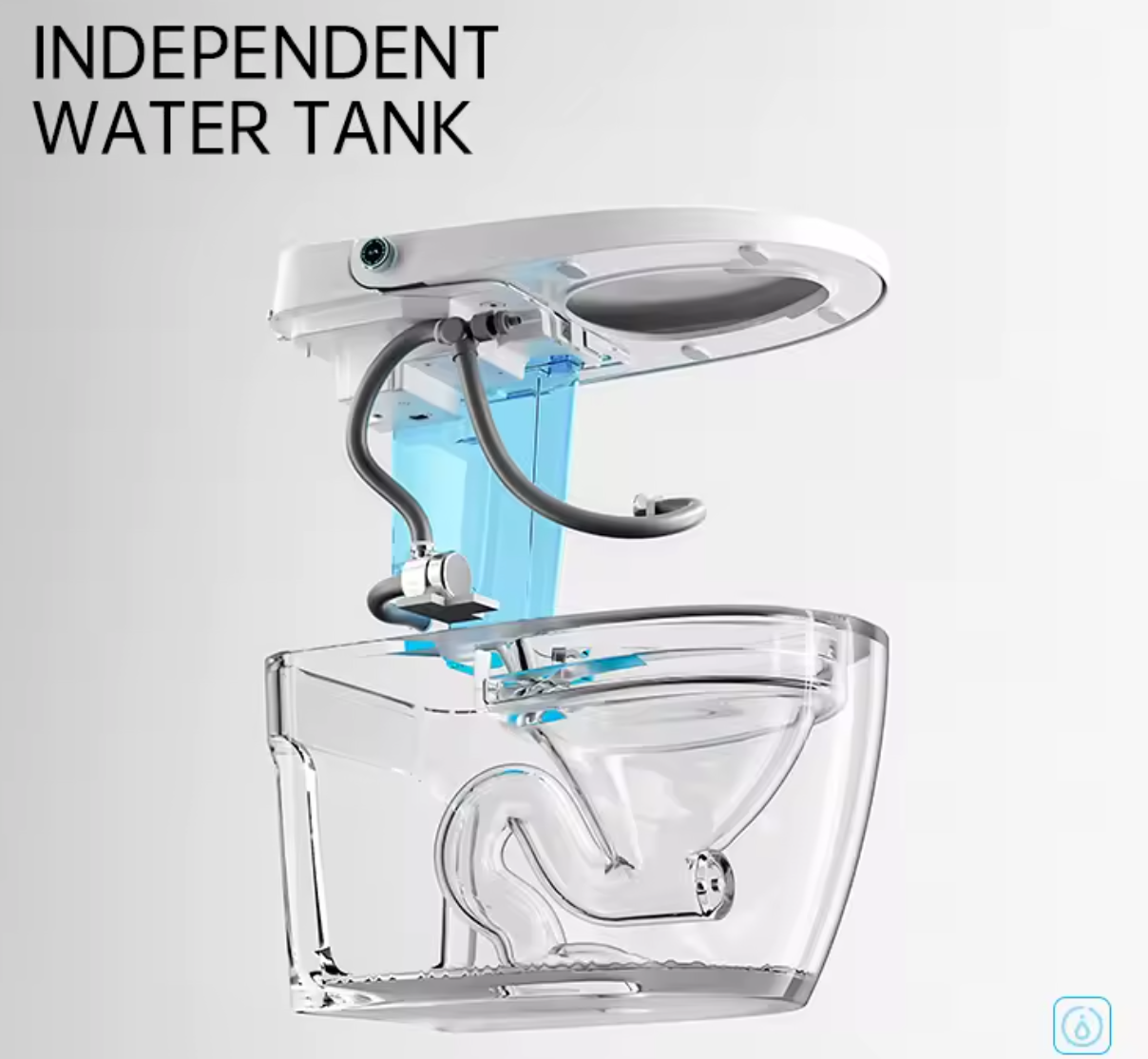 as-101bd smart ceramic one-piece toilet with automatic bidet & remote control