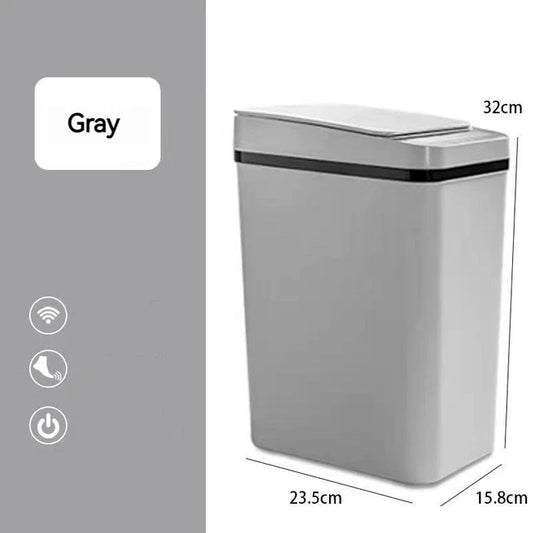 AS-122TB 12L Touchless Smart Trash Can, Motion Sensor, Automatic Lid, Slim Design for Bathroom, Kitchen & Bedroom
