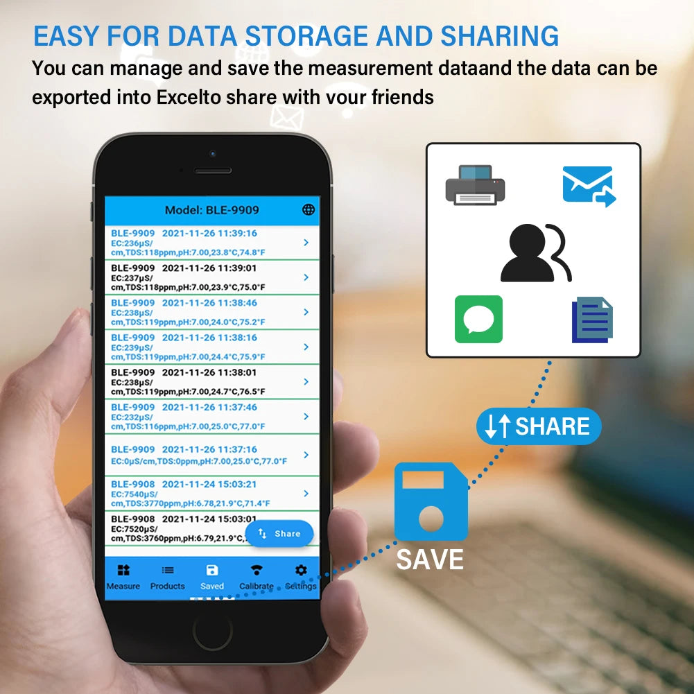 as-002sm digital smart bluetooth seawater salinity meter – 0.1–200ppt salt tester for aquarium, pool &amp; aquaculture