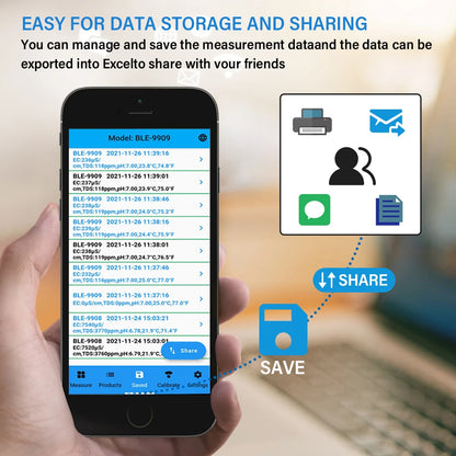 AS-002SM Digital Smart Bluetooth Seawater Salinity Meter – 0.1–200ppt Salt Tester for Aquarium, Pool &amp; Aquaculture