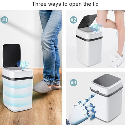 AS-130TS 13L Smart Touch Trash Can – Induction Type for Kitchen & Bathroom