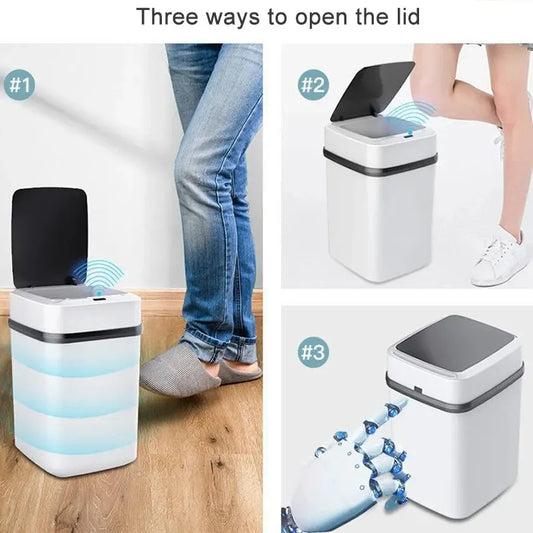 AS-130TS 13L Smart Touch Trash Can – Induction Type for Kitchen & Bathroom